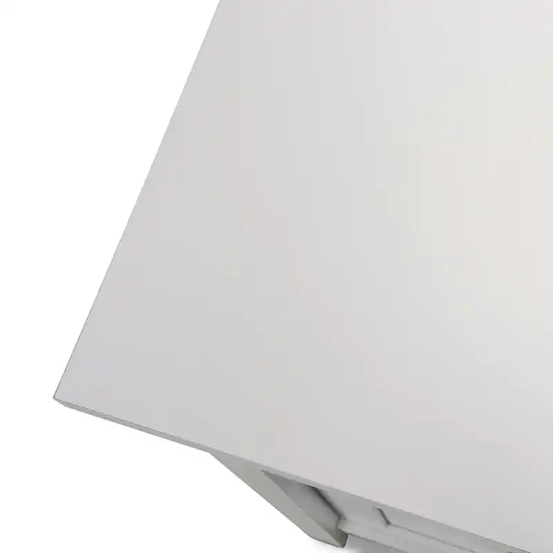 Bureau d'angle de 150 cm avec tiroir classeur - Blanc doux