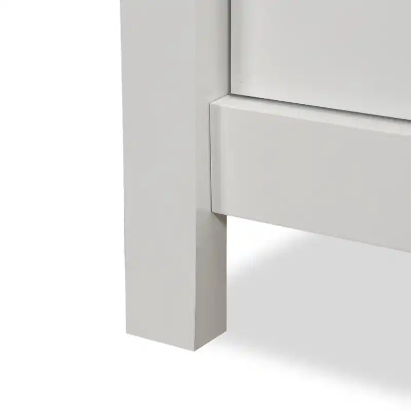 Bureau d'angle de 150 cm avec tiroir classeur - Blanc doux