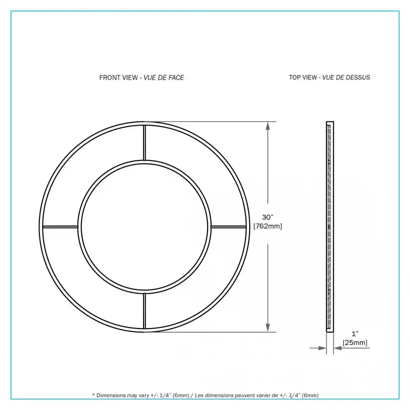 Miroir 29.92 Noir