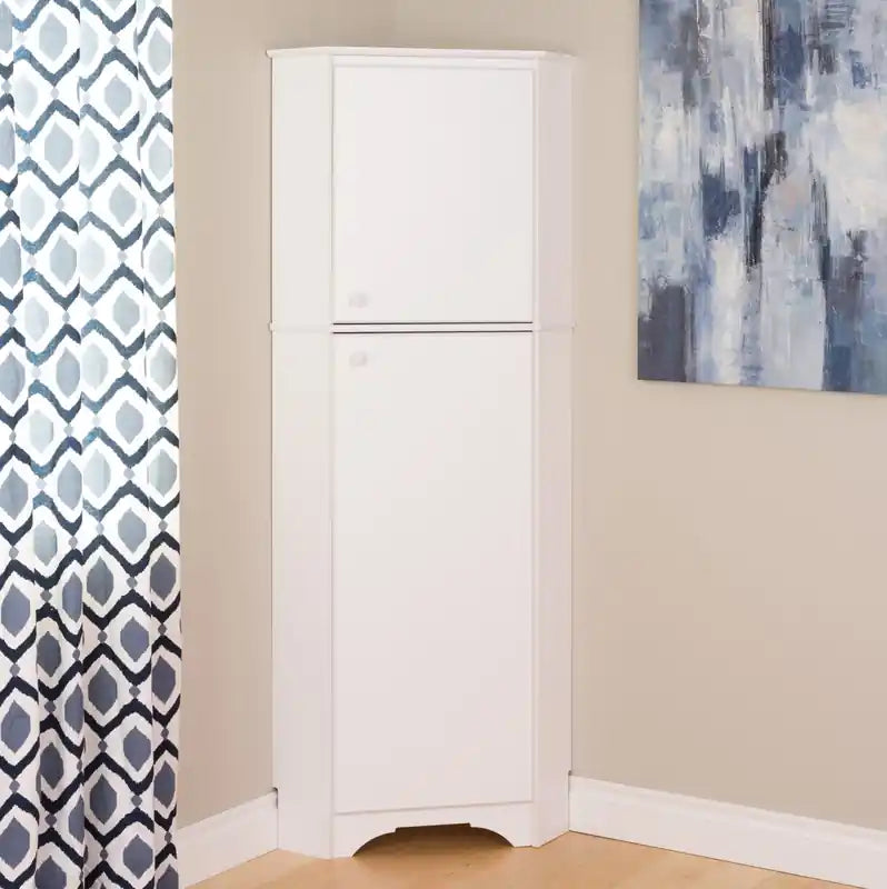 Armoire de rangement d'angle haute à 2 portes