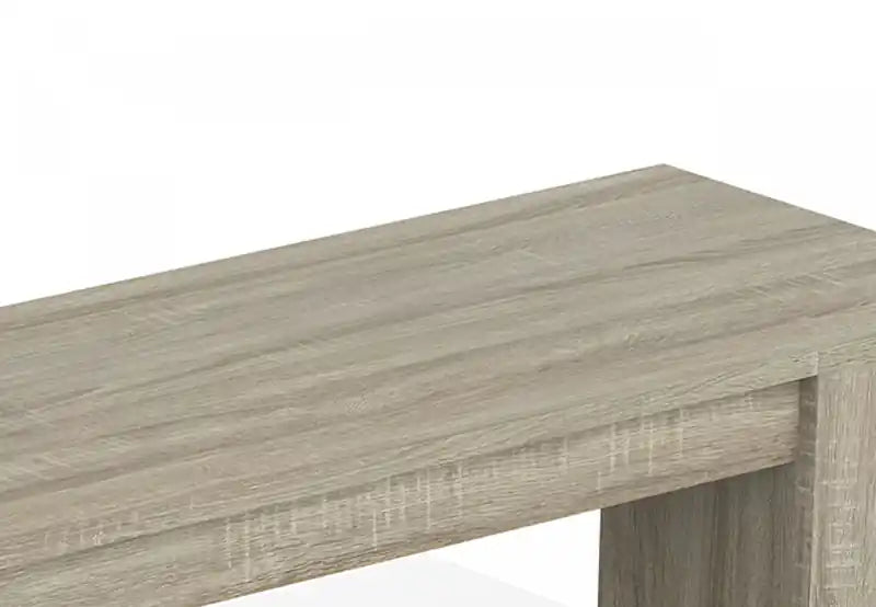 Meuble TV 55 po à 2 tablettes en verre trempé – Taupe foncé