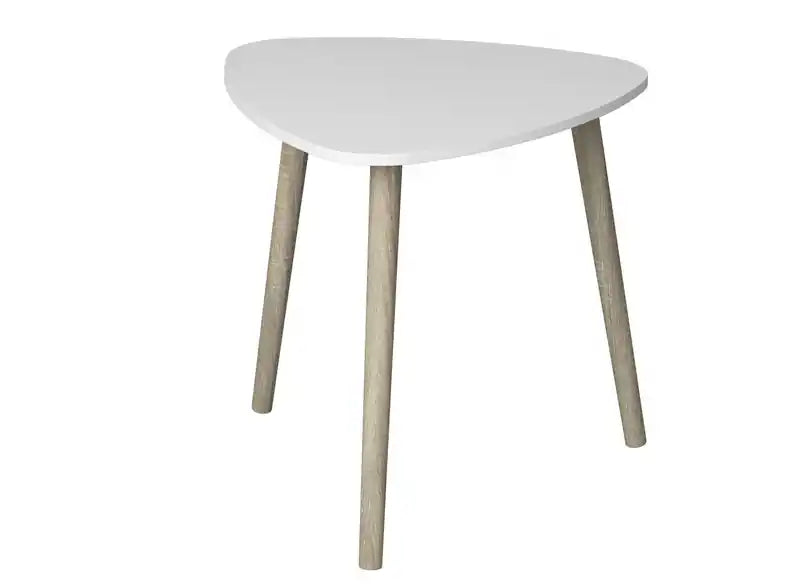 End Table With Pine Legs  White Top