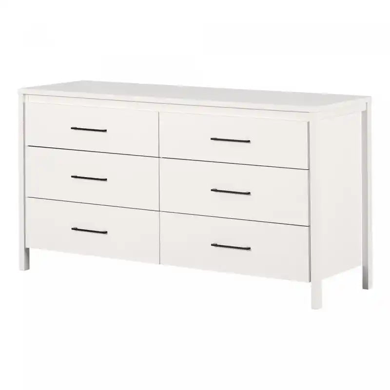 Gravity 6-drawer Dresser - Pure White