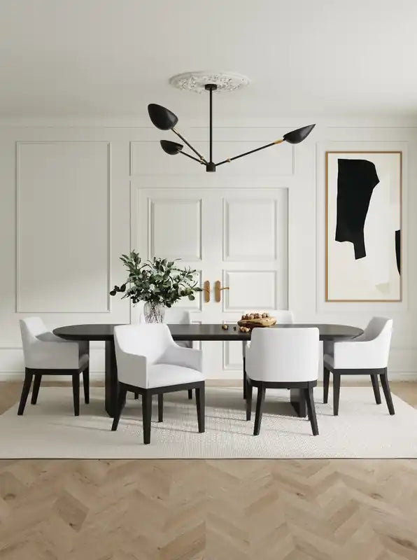 Chaise de salle à manger moderne en similicuir