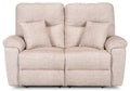 Made in Canada Dawson 64 Fabric Power Reclining Loveseat with USB Port and Accent Pillows