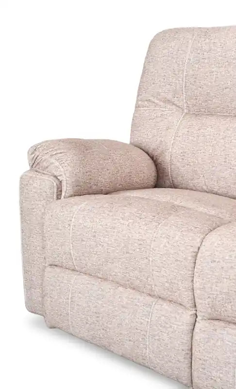Causeuse inclinable électrique en tissu 64 po avec port USB et coussins décoratifs
