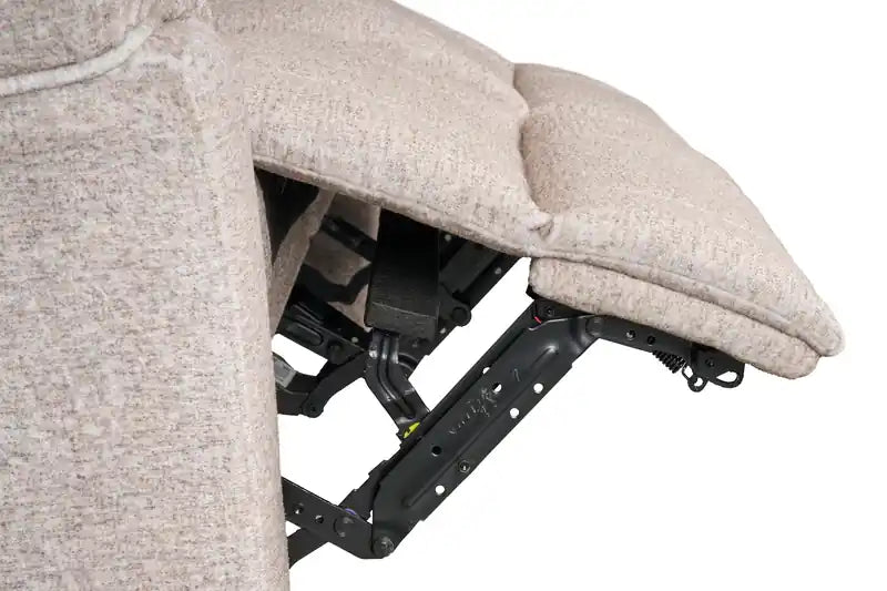 Causeuse inclinable électrique en tissu 64 po avec port USB et coussins décoratifs