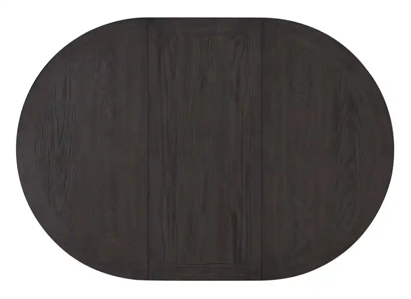 Table à manger ronde avec extension 42-60W – Gris Tourterelle