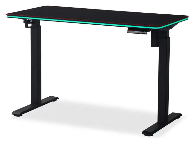 Bureau de gamer de 47" avec réglage électrique de la hauteur et éclairage RVB
