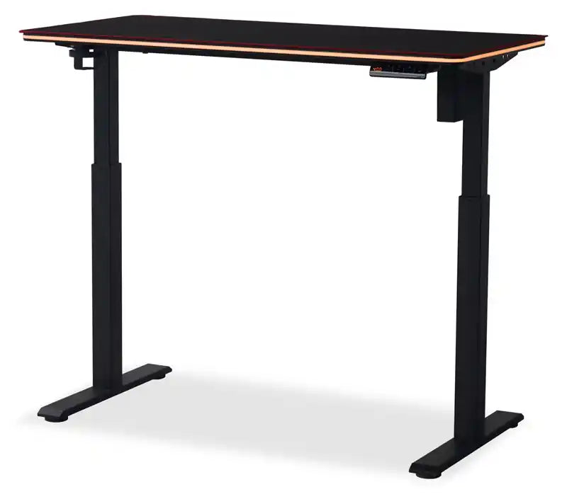 Bureau de gamer de 47" avec réglage électrique de la hauteur et éclairage RVB