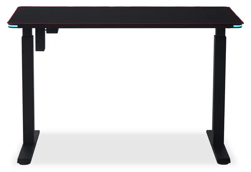 Bureau de gamer de 47" avec réglage électrique de la hauteur et éclairage RVB