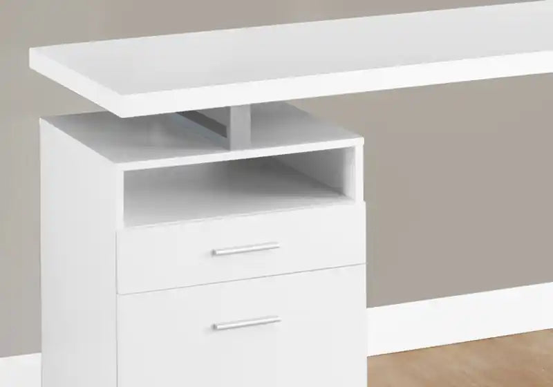 Bureau de travail réglable de 60 po avec 2 tiroirs et casier de rangement