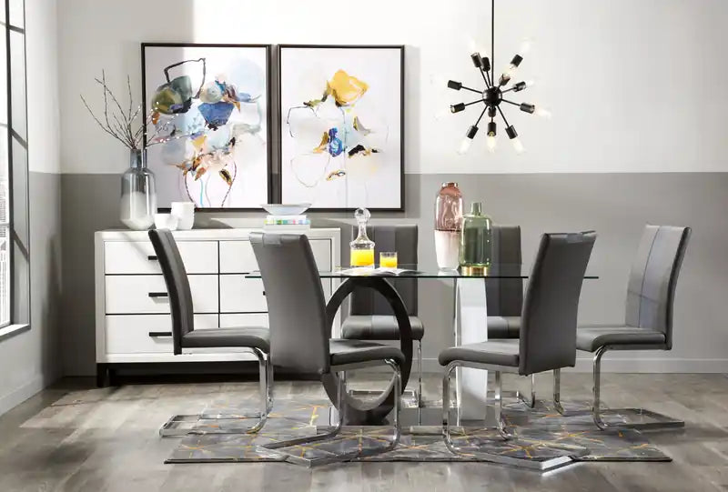 Chaise de salle à manger en similicuir