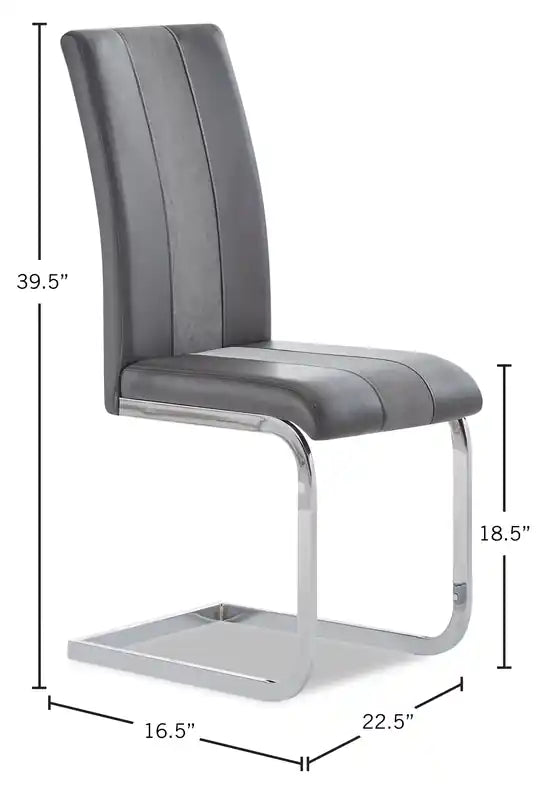 Chaise de salle à manger en similicuir
