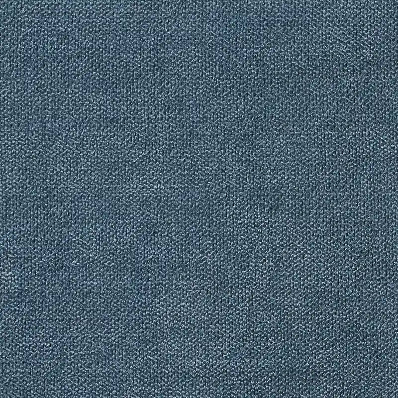 Ottoman en tissu 63 po avec coussin capitonné – Bleu denim