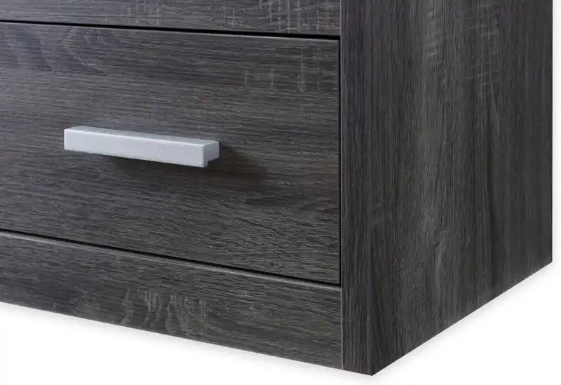 Bureau d'angle réversible 55" avec 4 tiroirs et compartiments de rangement