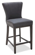 Quinn Counter-Height Stool with Vegan Leather Fabric, 26H
