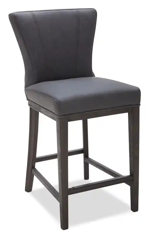Quinn Counter-Height Stool with Vegan Leather Fabric, 26H