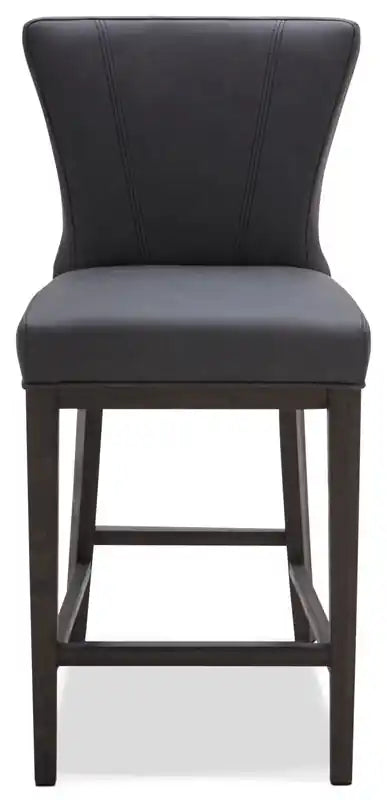 Tabouret de comptoir en cuir végétalien, 26 po (66 cm) de hauteur