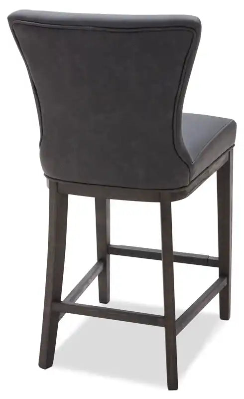 Tabouret de comptoir en cuir végétalien, 26 po (66 cm) de hauteur