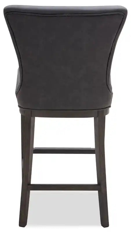 Tabouret de comptoir en cuir végétalien, 26 po (66 cm) de hauteur