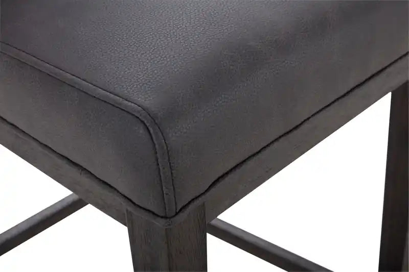 Tabouret de comptoir en cuir végétalien, 26 po (66 cm) de hauteur