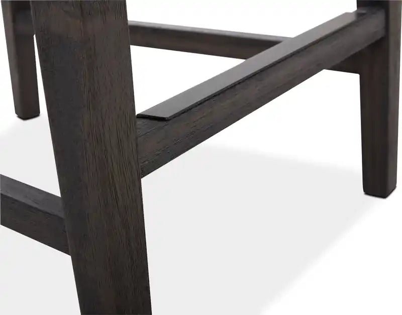 Tabouret de comptoir en cuir végétalien, 26 po (66 cm) de hauteur