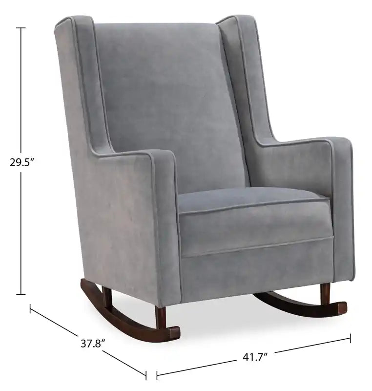Fauteuil à bascule de 29,5 po avec patins en bois