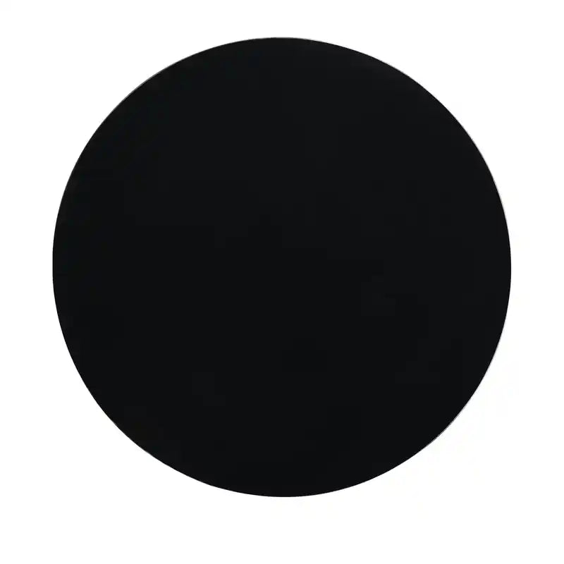 Table basse ronde moderne en verre de 36 pouces - Noire et dorée avec pieds en métal